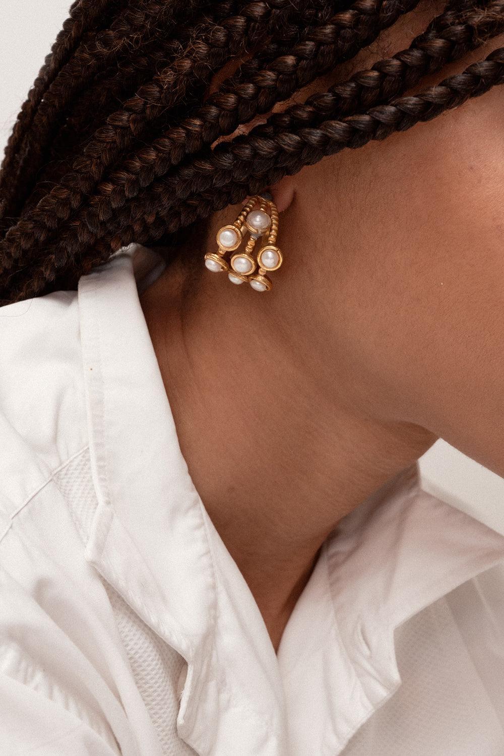 Thalits Pearl Earrings-YELLOW-JEWELRYBOUTIQUEEARRING-SYLVIA TOLEDANO