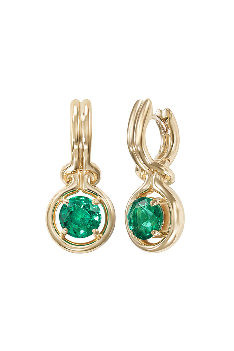 Emerald Rocky Earrings