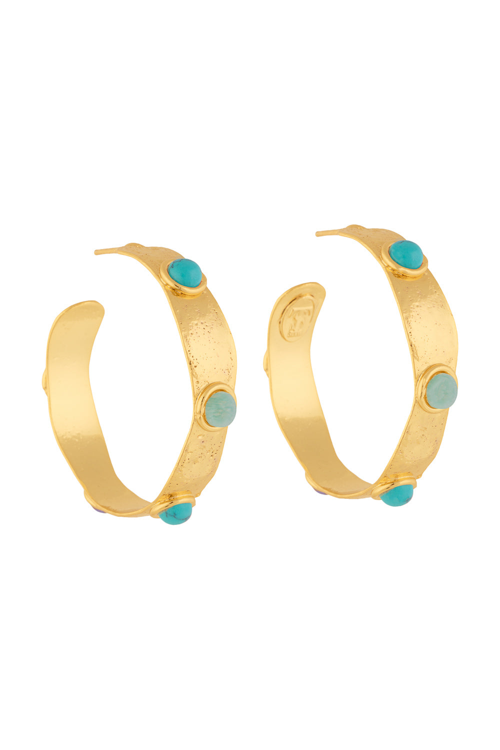 Turquoise Bianca Hoop Earrings