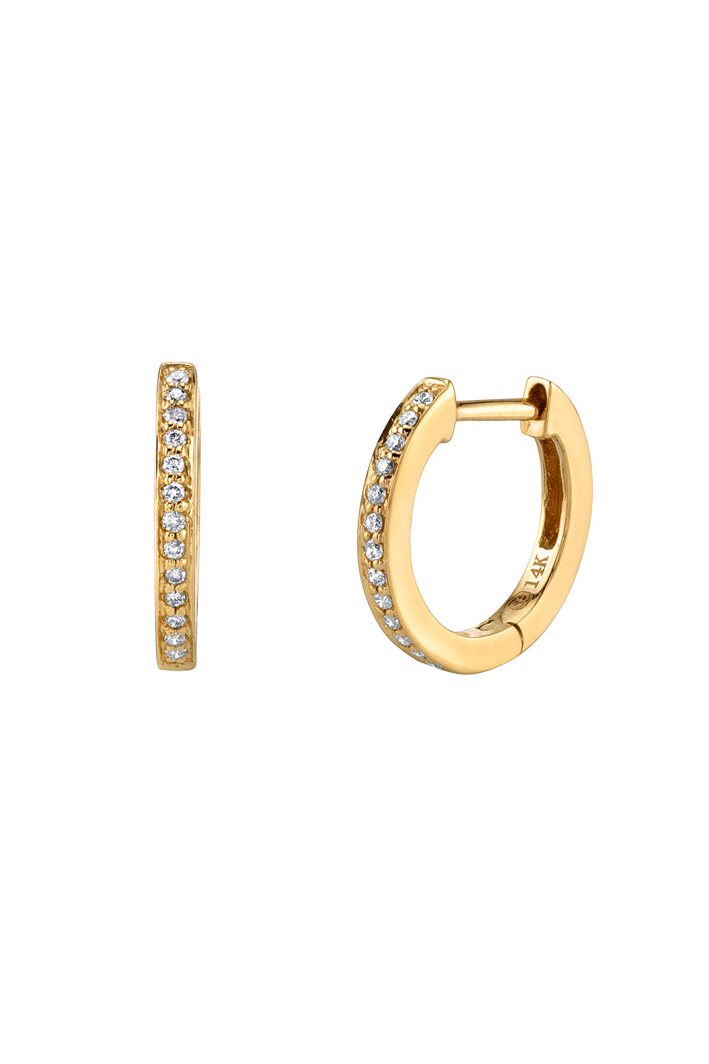 Diamond Small Huggie Earrings