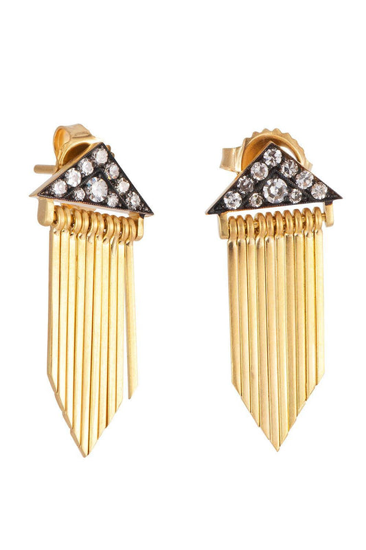 Diamond Sima Fringe Earrings
