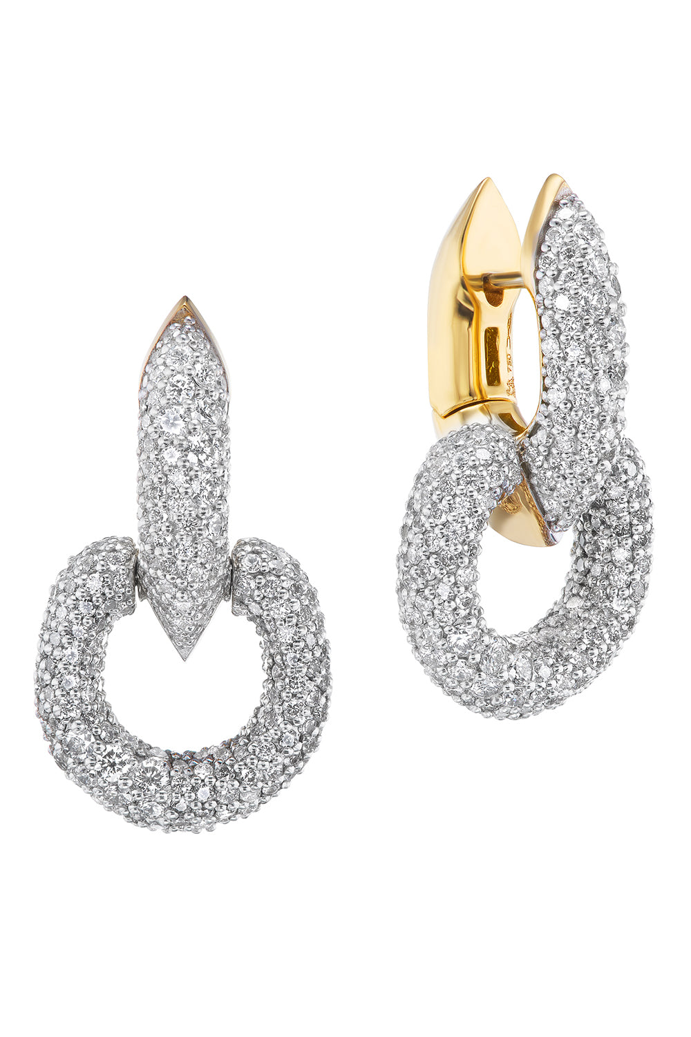 Diamond Huggie Hoop Earrings