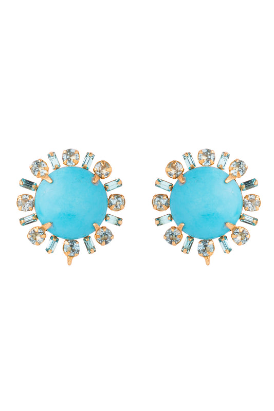 Fluorite Quartz Rhea Earrings