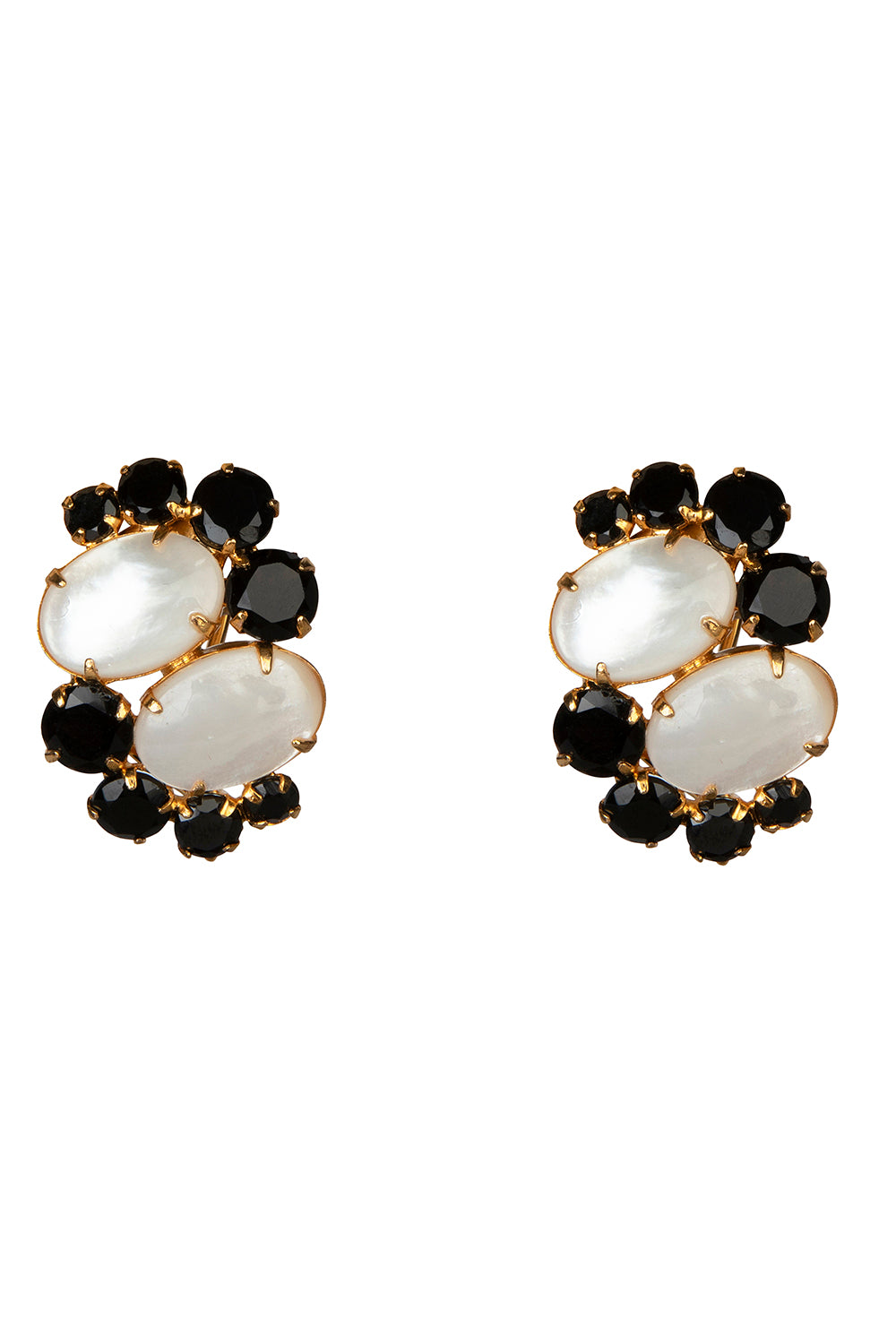 Pearl Black Onyx Earrings