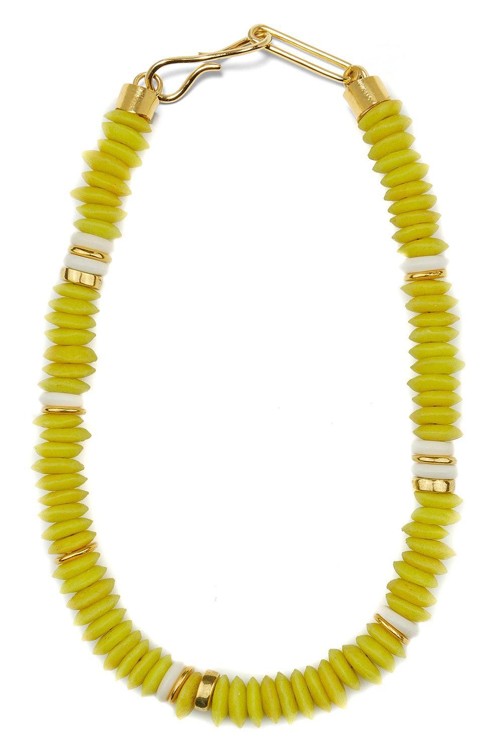 Electric Neon Yellow Laguna Necklace-YELLOW-JEWELRYBOUTIQUENECKLACE O-LIZZIE FORTUNATO