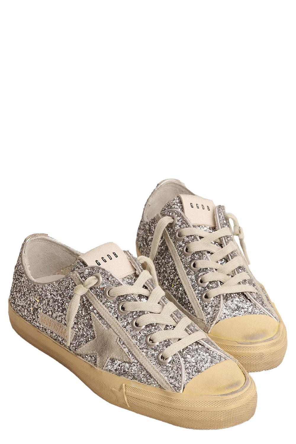 V-Star Glitter Sneaker-SILVER-36-SHOESNEAKER-GOLDEN GOOSE