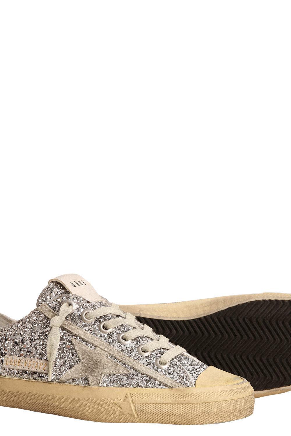 V-Star Glitter Sneaker-SILVER-36-SHOESNEAKER-GOLDEN GOOSE