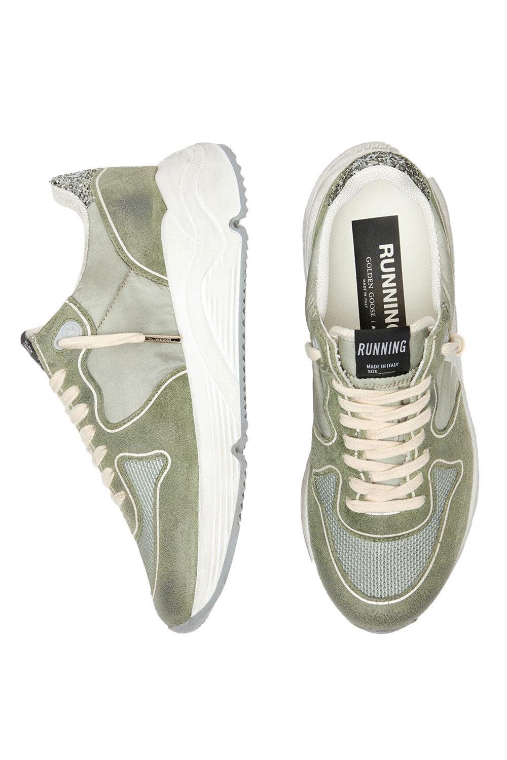 Running Star Glitter Sneaker-GREEN-37-SHOESNEAKER-GOLDEN GOOSE