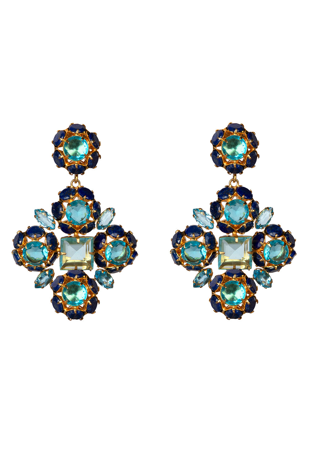 Lapis Quartz Ariadne Earrings