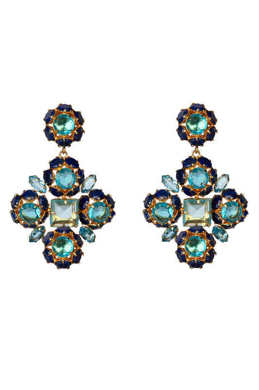 Lapis Quartz Ariadne Earrings