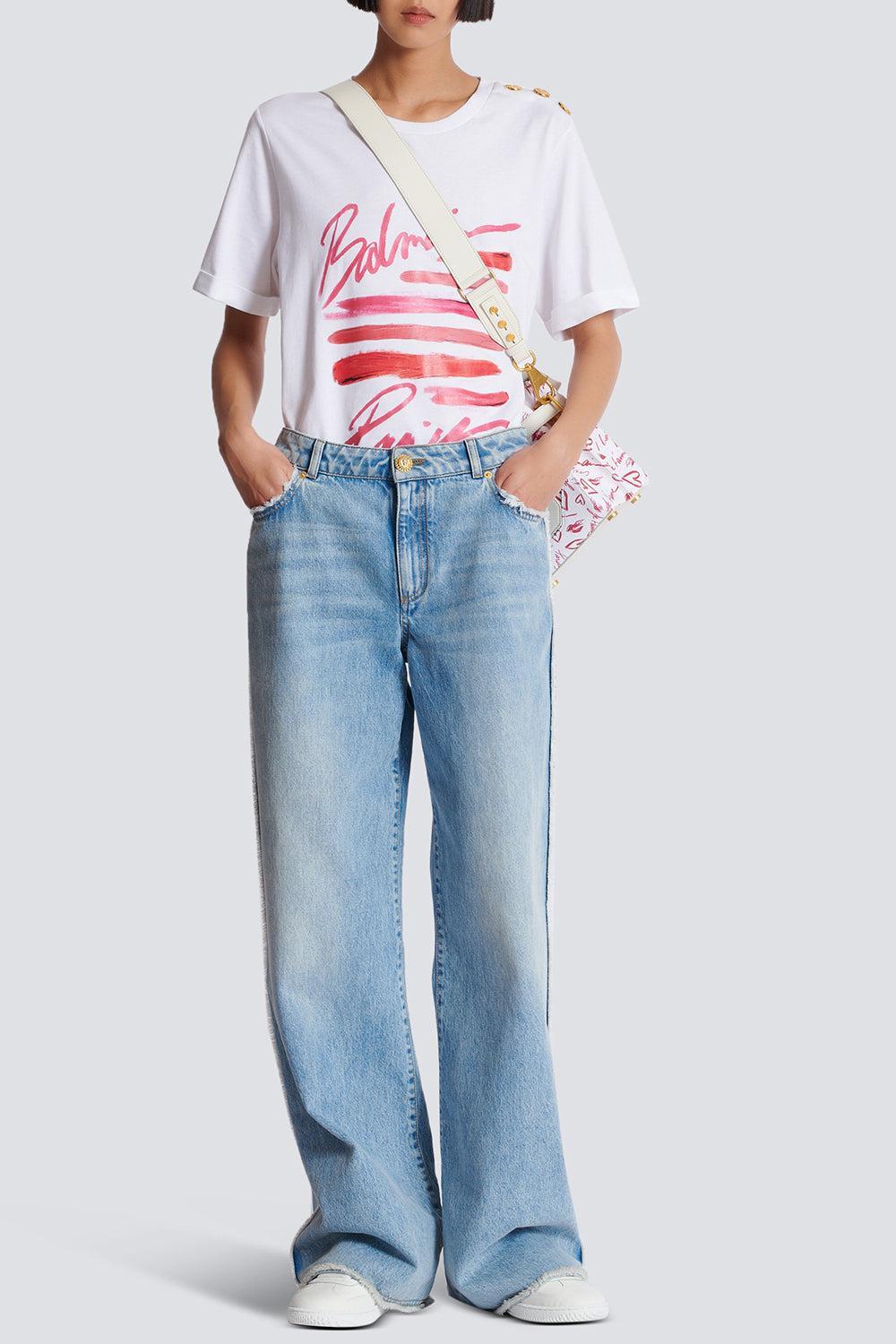 Raw Edge Straight Jeans-BLJNCLAI-36-CLOTHINGPANTDENIM-BALMAIN