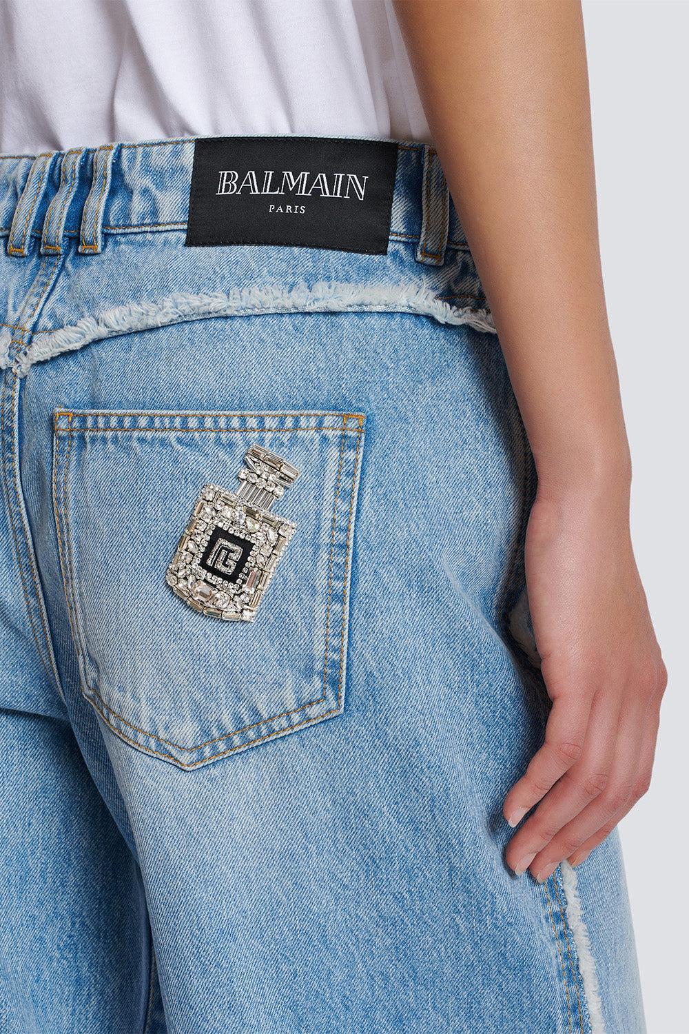 Raw Edge Straight Jeans-BLJNCLAI-36-CLOTHINGPANTDENIM-BALMAIN