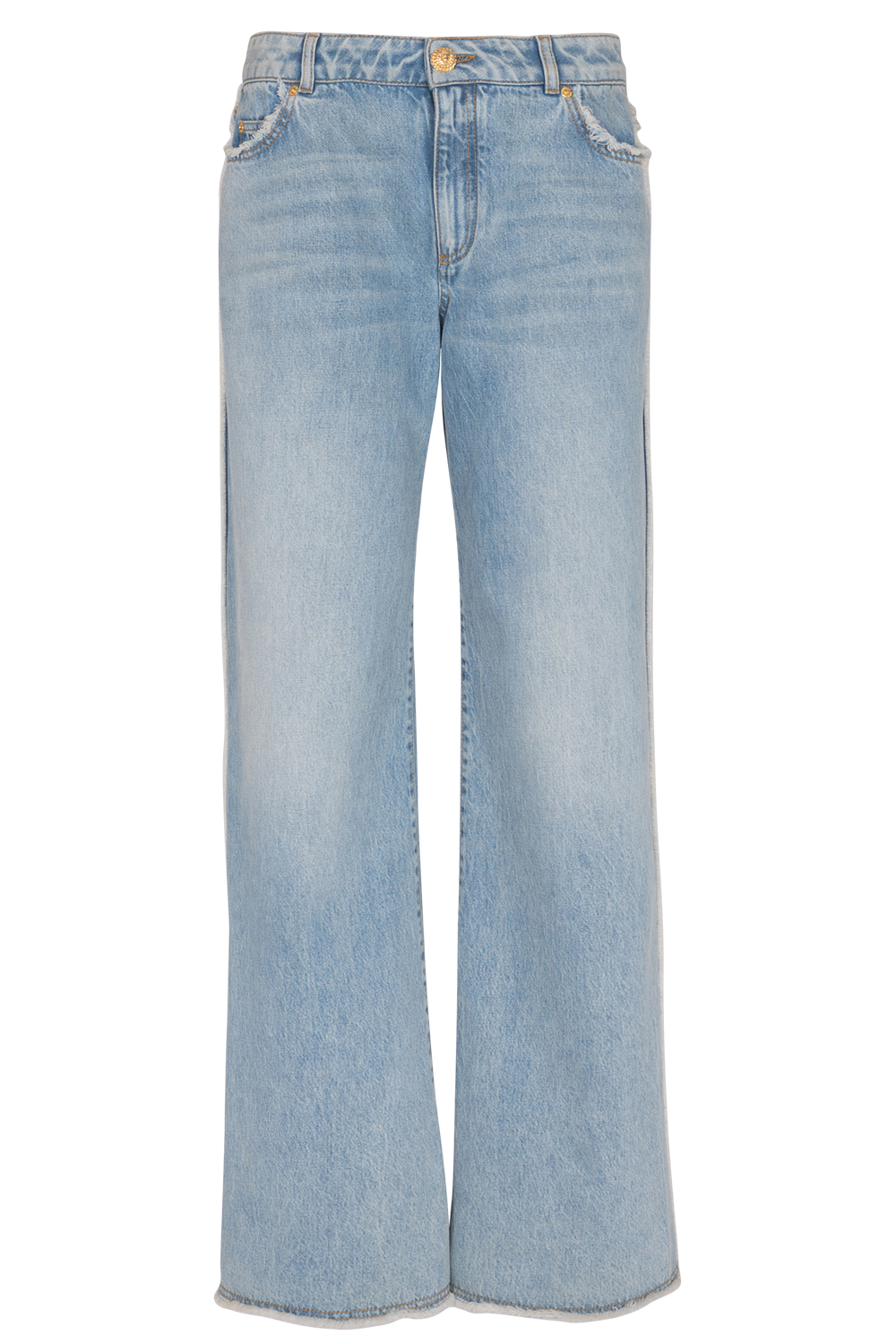Raw Edge Straight Jeans-BLJNCLAI-36-CLOTHINGPANTDENIM-BALMAIN