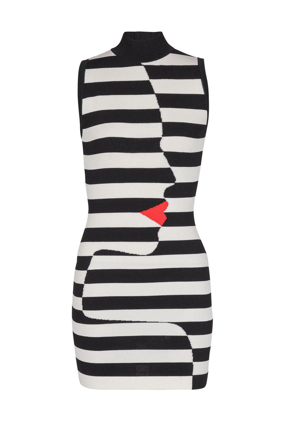 Sleeveless Halterneck Dress-NOBLNROU-36-CLOTHINGDRESSCASUAL-BALMAIN