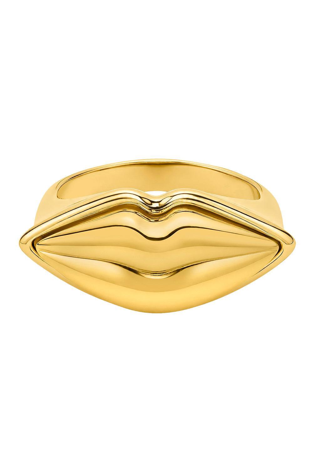 Gold Lip Ring-YELLOW GOLD-7-JEWELRYFINE JEWELRING-EDINA KISS