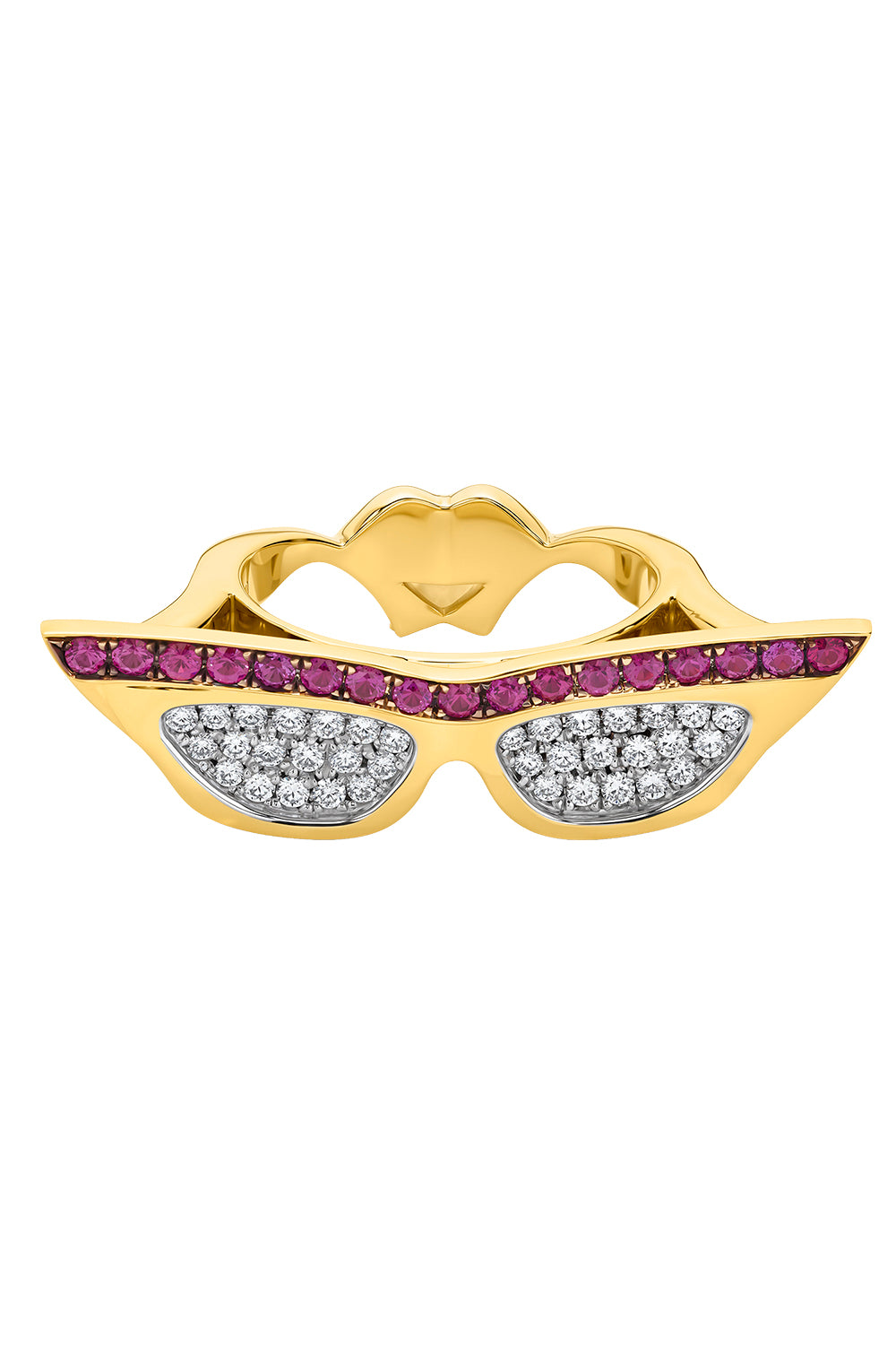 Diamond Sapphire Rim Sunglass Ring