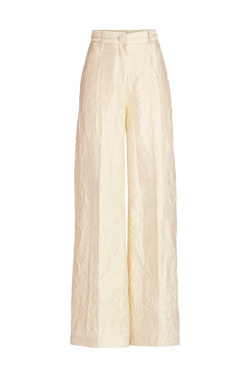 Emine Pant-VANILLA-XS-CLOTHINGPANTWIDE LEG-SILVIA TCHERASSI