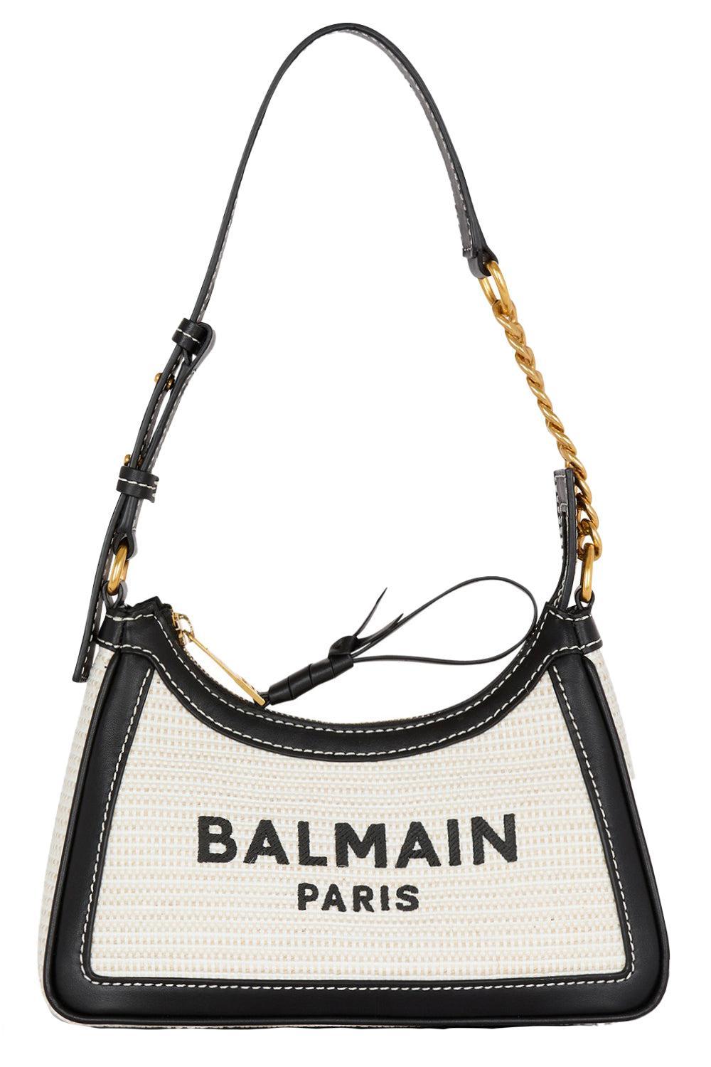 B-Army Shoulder Bag - Naturel Raffia-NATNOIR-O/S-HANDBAGSHOULDER-BALMAIN