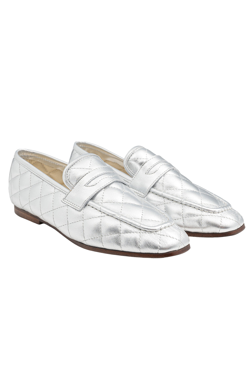 Essenziale Quilted Loafer - Silver