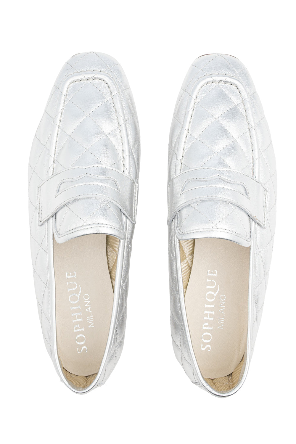 Essenziale Quilted Loafer - Silver