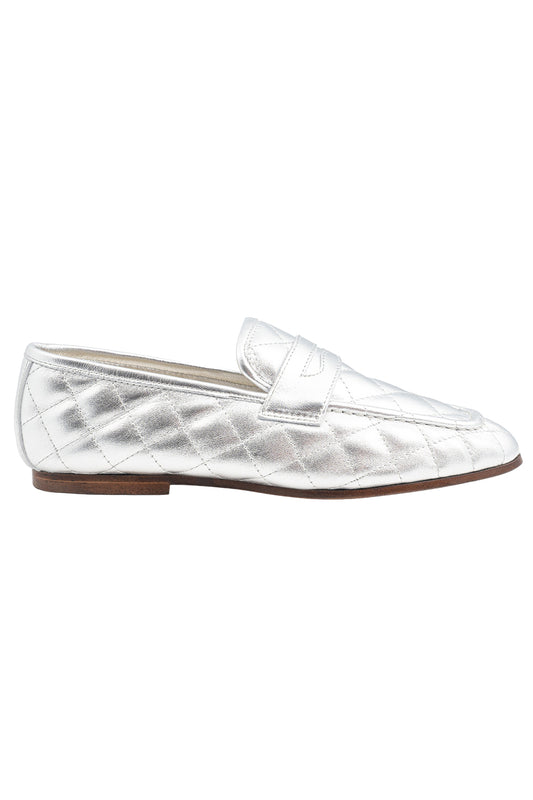 Essenziale Quilted Loafer - Silver