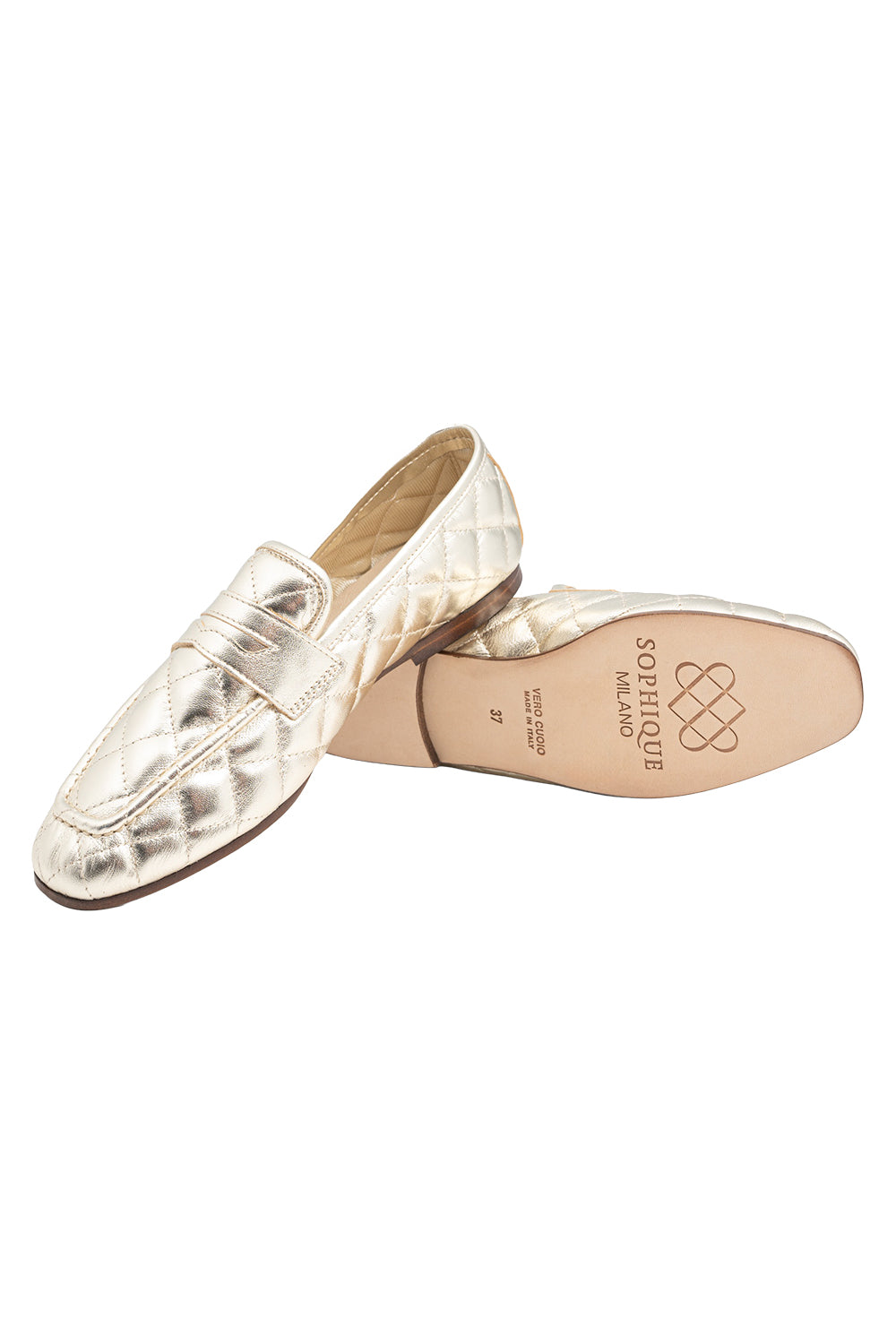 Essenziale Quilted Loafer - Gold