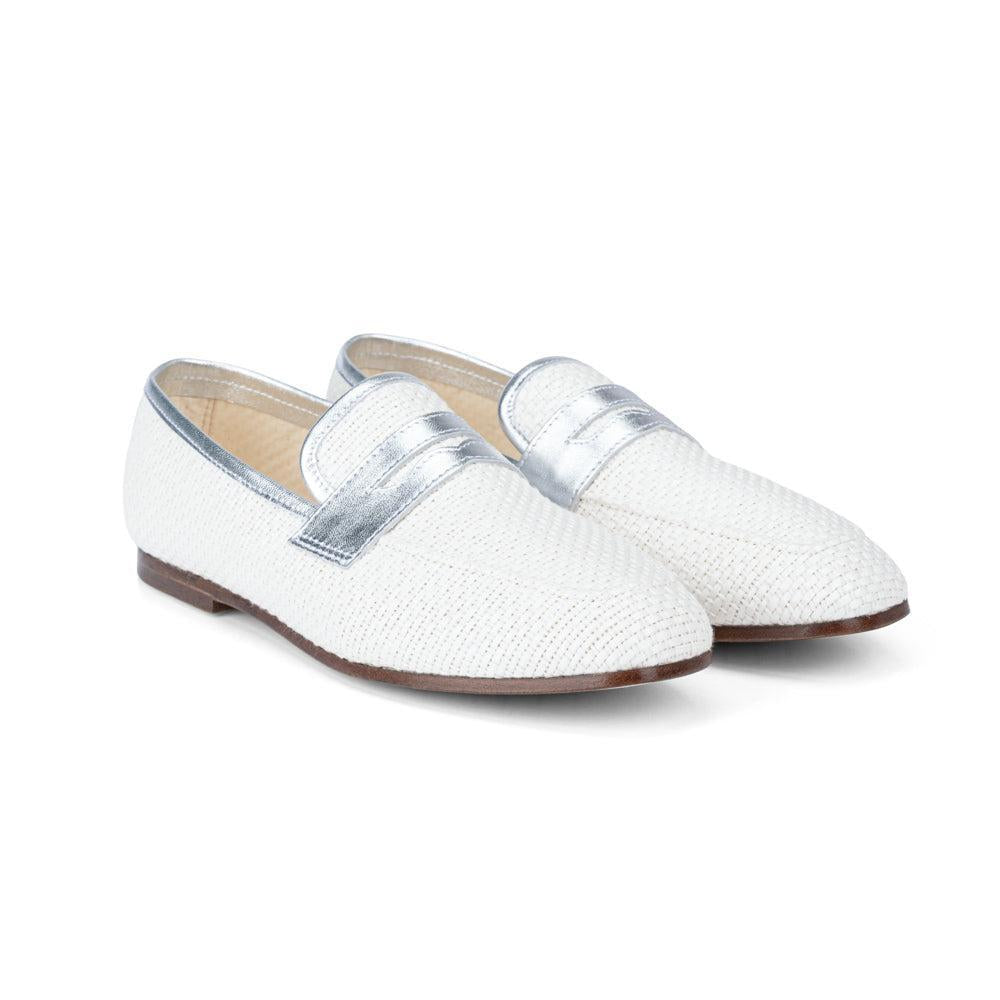 Essenziale Loafer - White Silver-WHITE-36-SHOEFLAT SHOE-SOPHIQUE