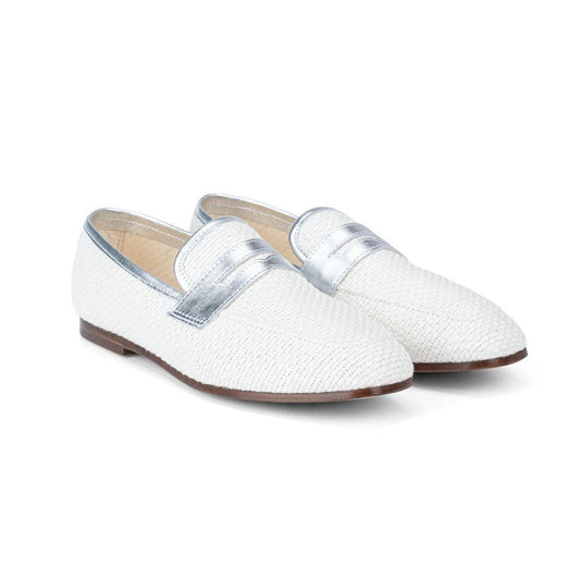 Essenziale Loafer - White Silver-WHITE-36-SHOEFLAT SHOE-SOPHIQUE
