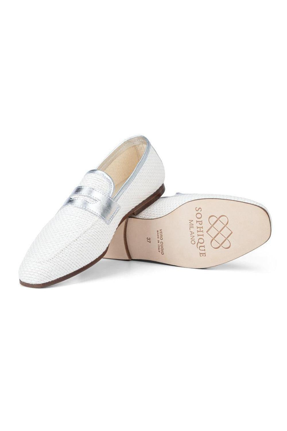Essenziale Loafer - White Silver-WHITE-36-SHOEFLAT SHOE-SOPHIQUE