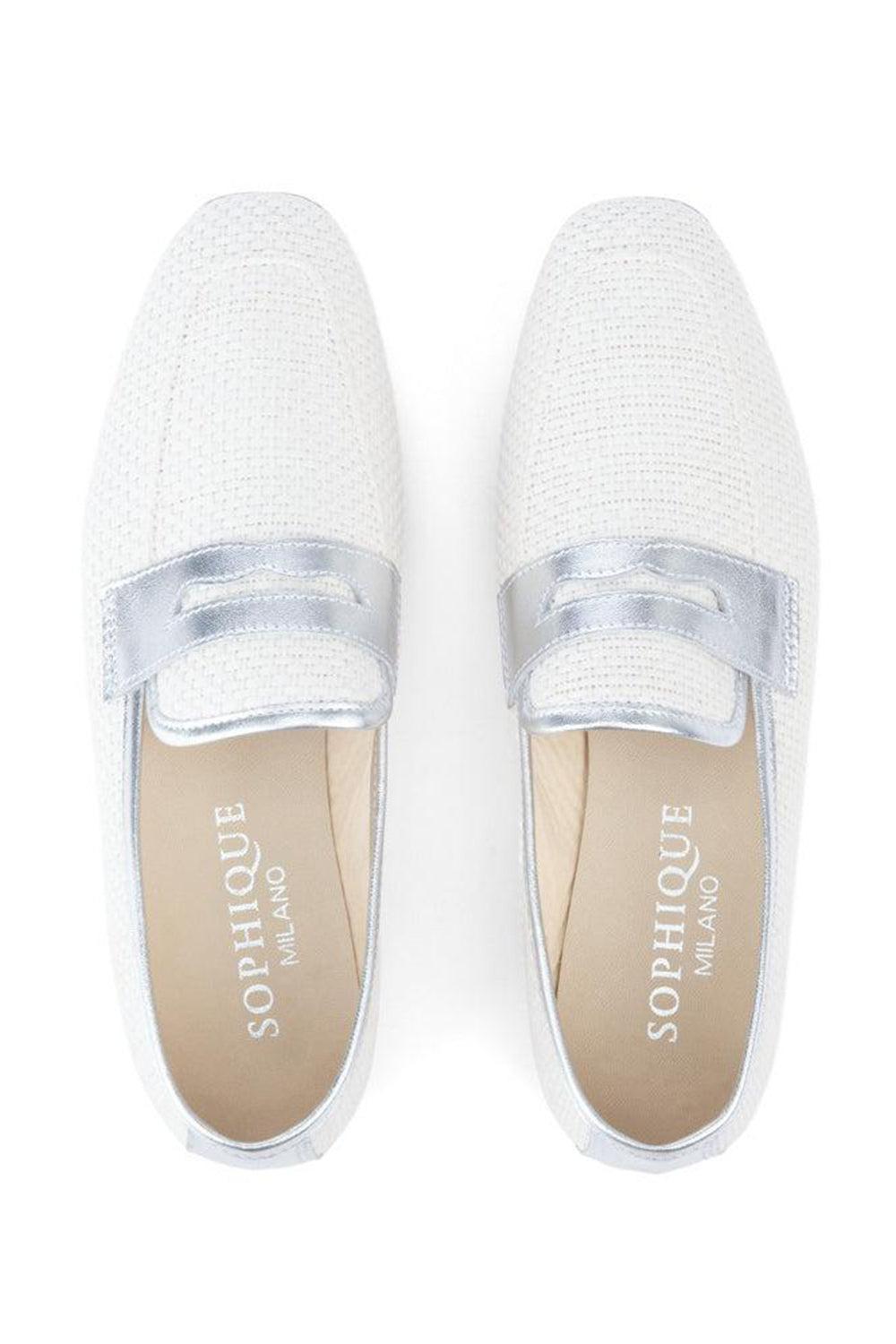Essenziale Loafer - White Silver-WHITE-36-SHOEFLAT SHOE-SOPHIQUE