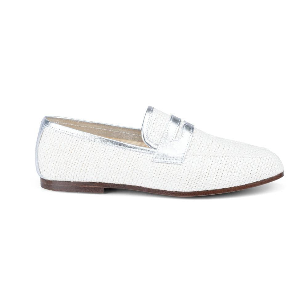 Essenziale Loafer - White Silver-WHITE-36-SHOEFLAT SHOE-SOPHIQUE