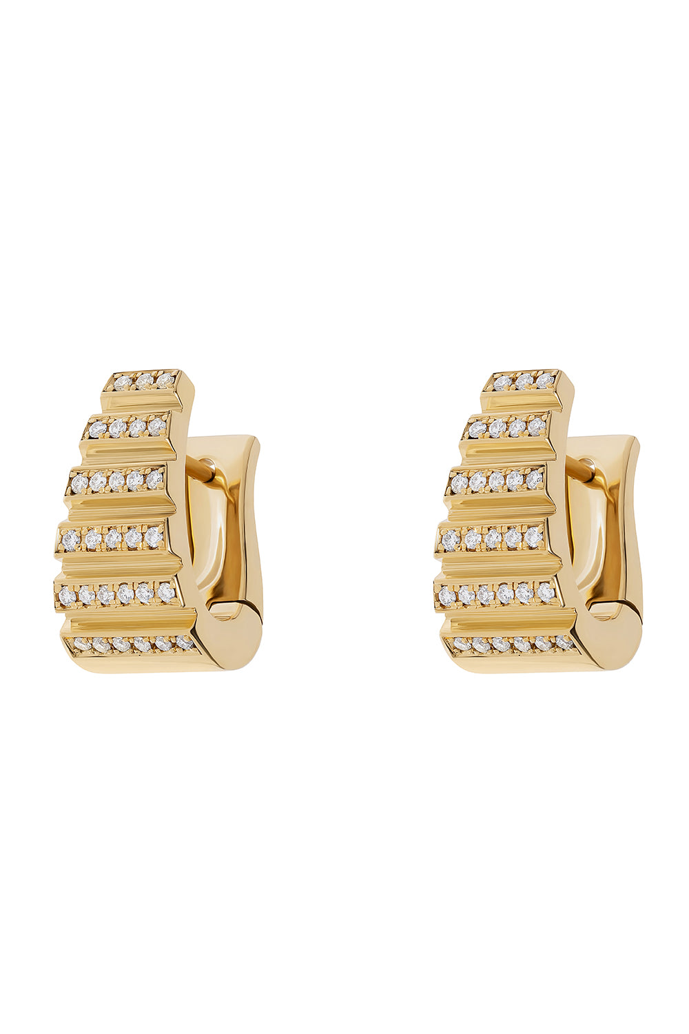 Diamond Escalier Hoop Earrings