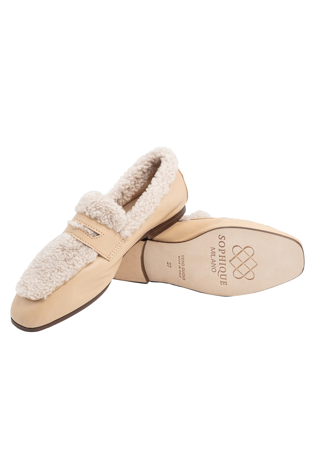 Essenziale Shearling Loafer - Cream Sand