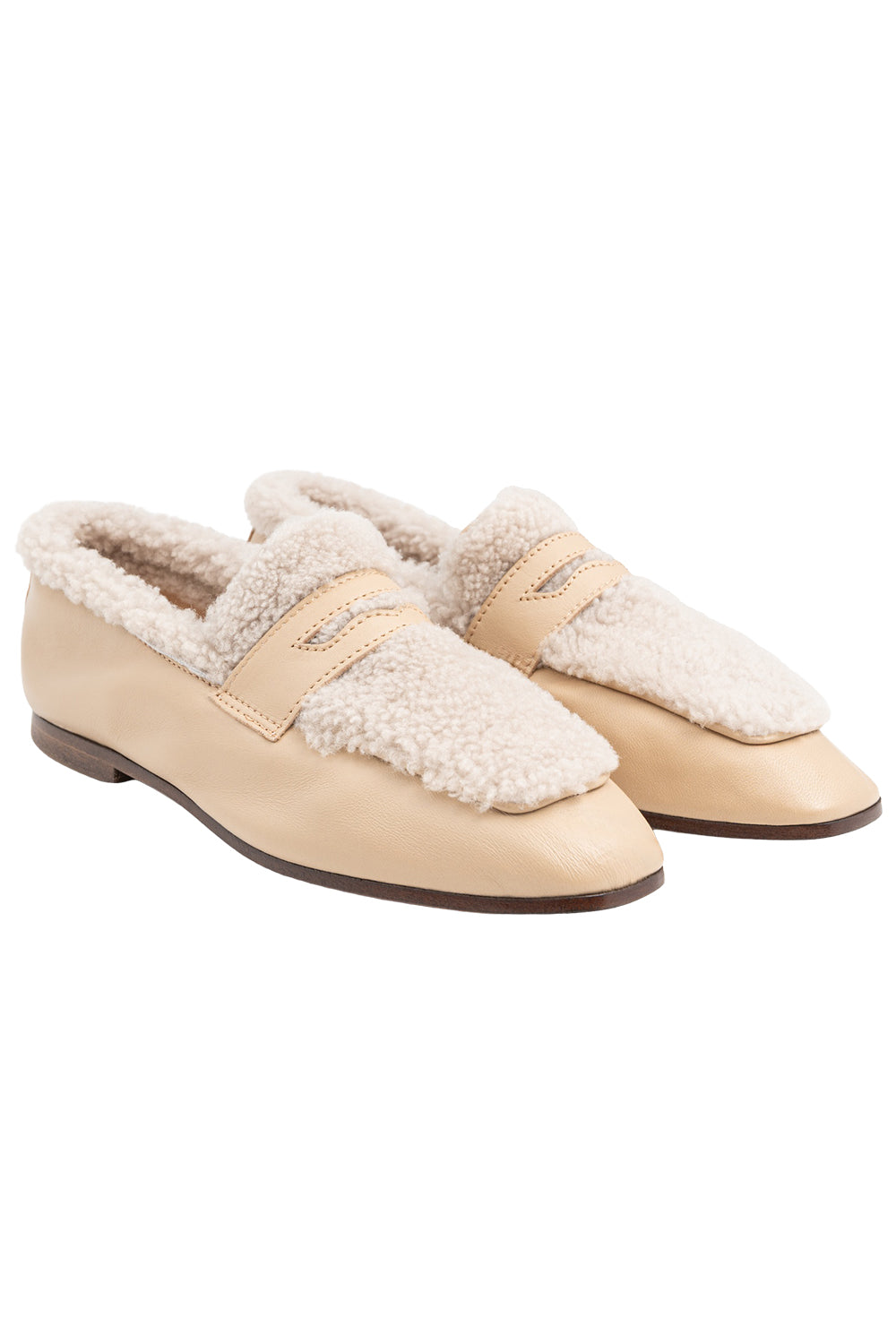 Essenziale Shearling Loafer - Cream Sand