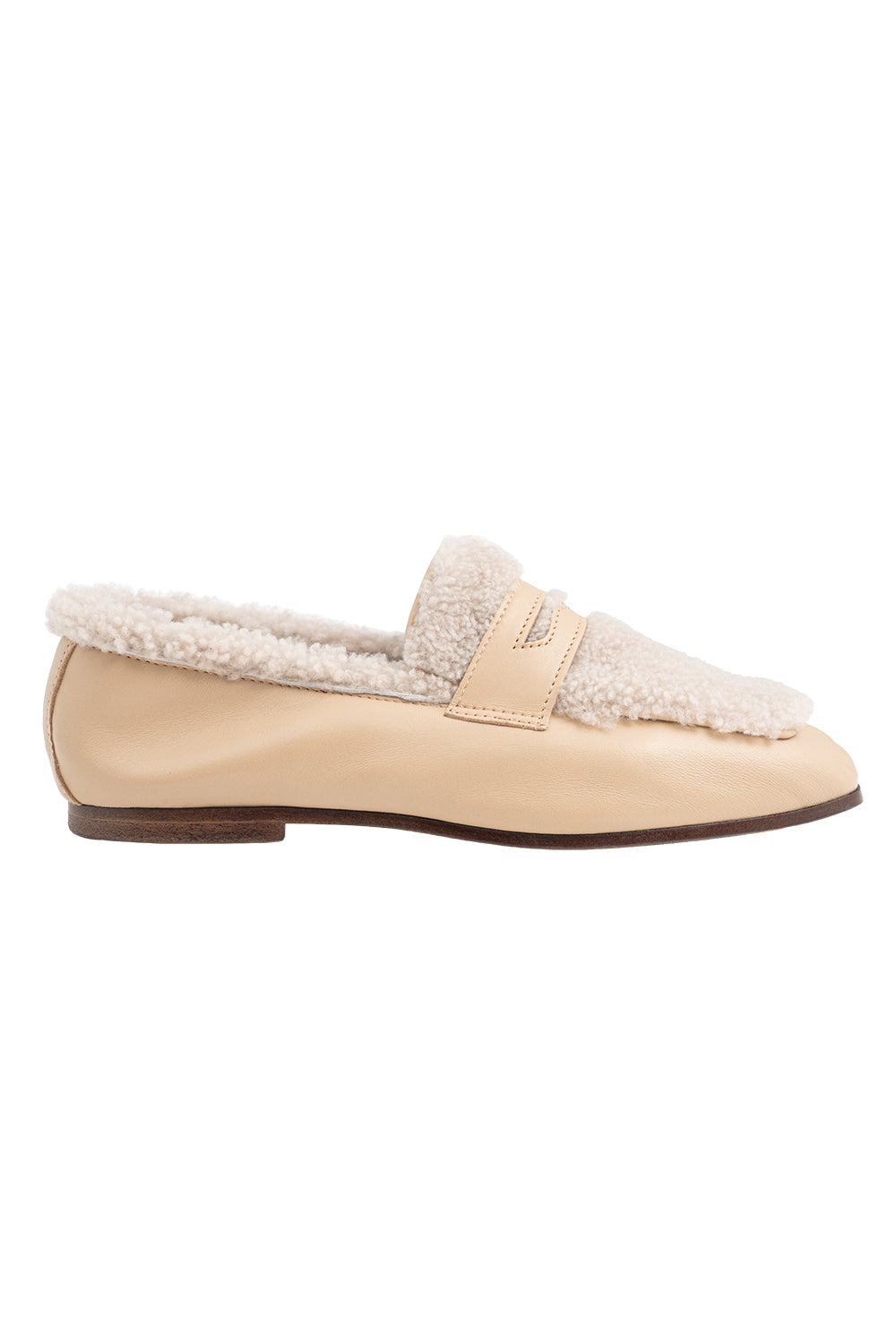 Essenziale Shearling Loafer - Cream Sand