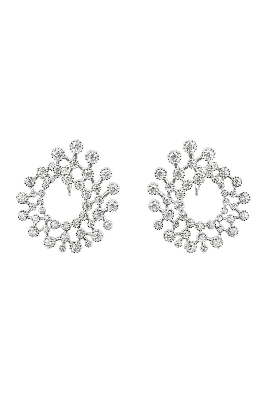 Round Diamond Wrap Earrings-WHITE GOLD-JEWELRYFINE JEWELEARRING-ZYDO