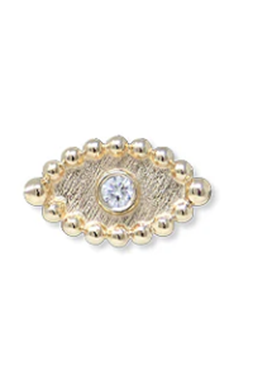 Diamond Evil Eye Ear End-YELLOW GOLD-JEWELRYFINE JEWELPIERCING-ANZIE