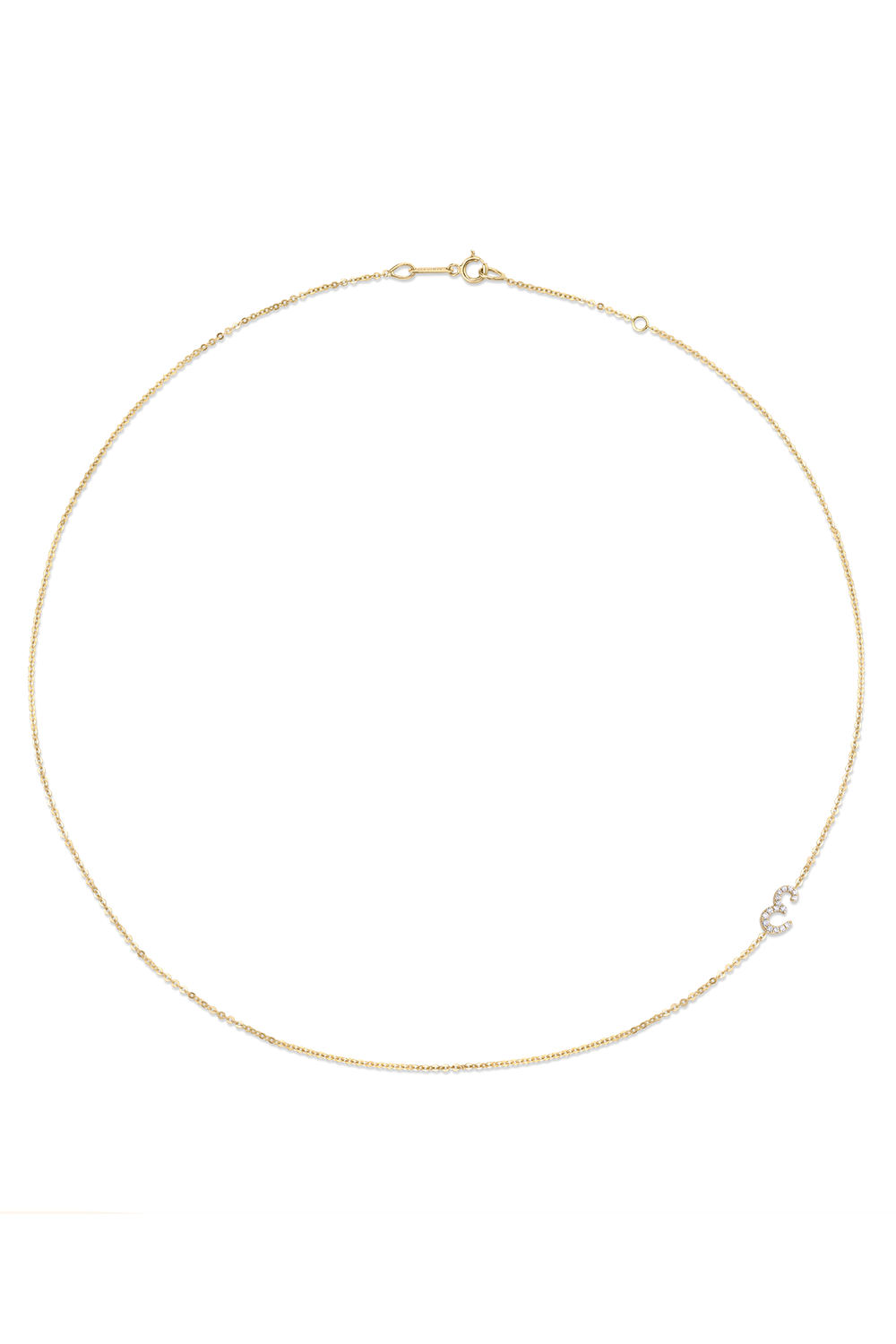 Diamond Double Sided Initial Necklace