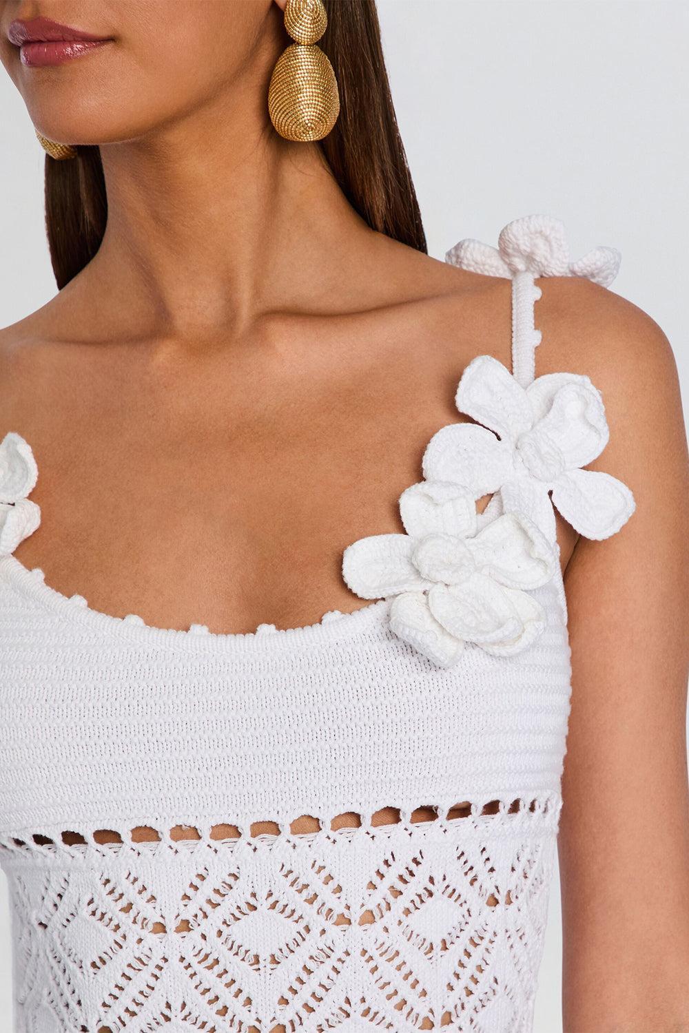 Orleane Mini Dress-WHITE-XS-CLOTHINGDRESSCASUAL-RETROFETE