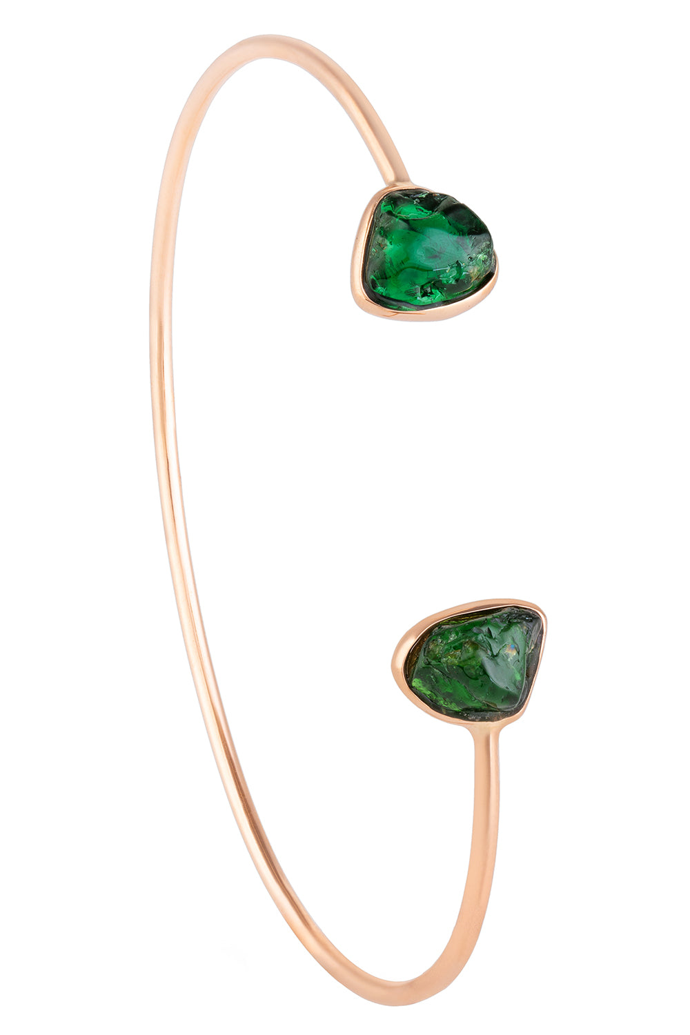 Green Tourmaline Elemental Cuff Bracelet