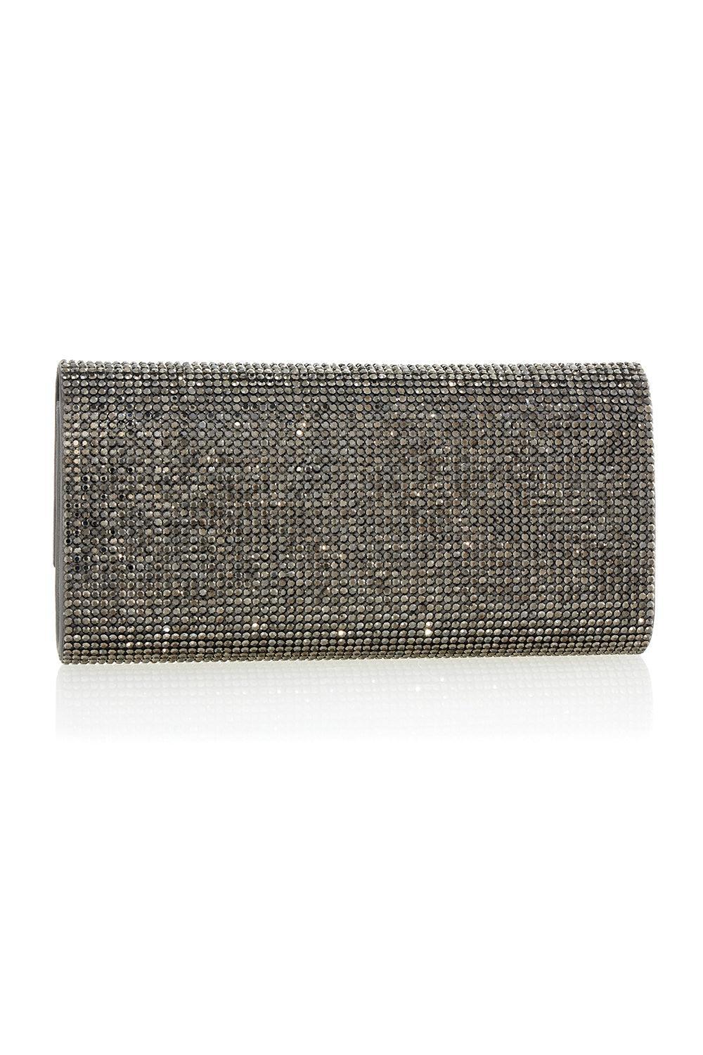 Perry Clutch - Hematite-HEMATITE-HANDBAGCLUTCHES-JUDITH LEIBER