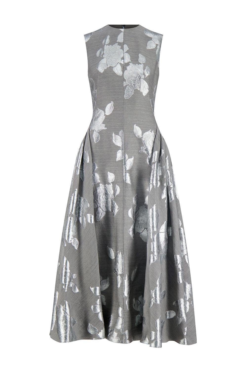 A Line Coupe Dress-SLVRGREY-2-CLOTHINGDRESSCOCKTAIL-LELA ROSE