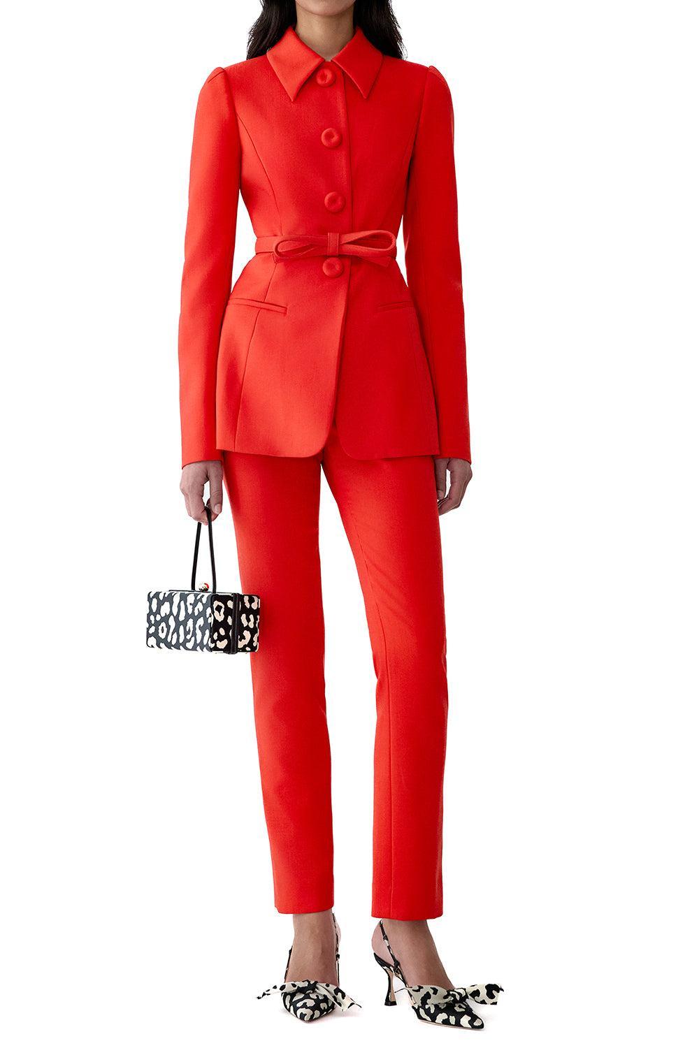 Cigarette Pant - Chili Red-RED-2-CLOTHINGPANTSLIM FIT-CAROLINA HERRERA