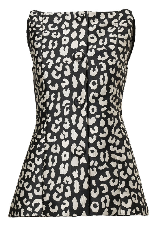 Sleeveless Boatneck Top-NOVELTY-4-CLOTHINGTOPBLOUSE-CAROLINA HERRERA