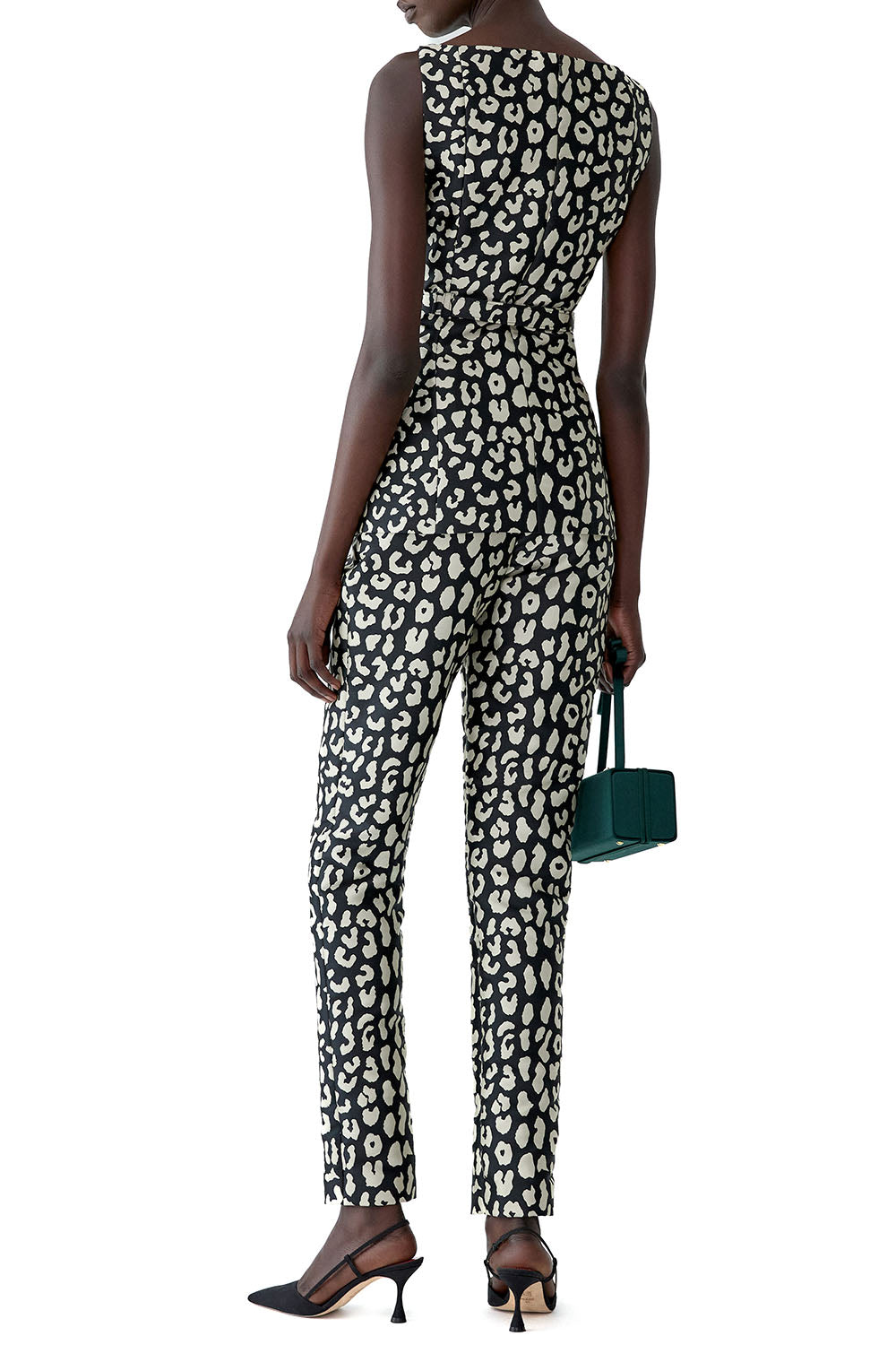Cigarette Pant - Black Ivory-NOVELTY-4-CLOTHINGPANTSLIM FIT-CAROLINA HERRERA