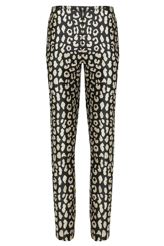 Cigarette Pant - Black Ivory-NOVELTY-4-CLOTHINGPANTSLIM FIT-CAROLINA HERRERA