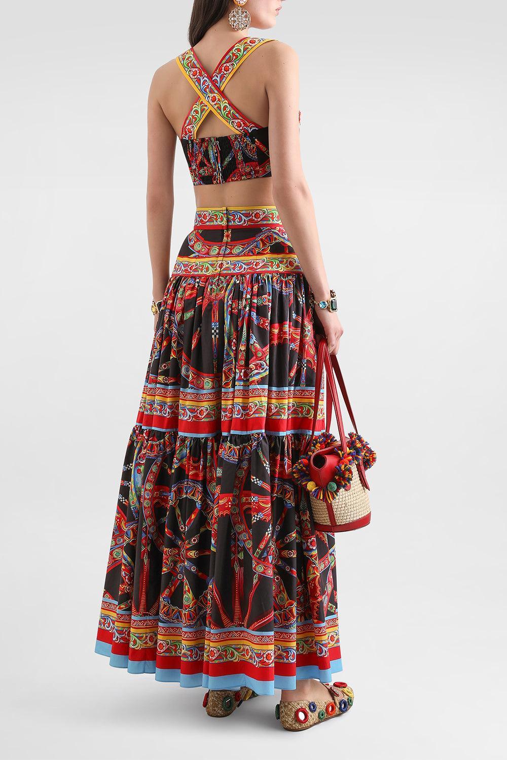 Carretto Skirt-NOVELTY-42-CLOTHINGSKIRTMIDI-DOLCE & GABBANA