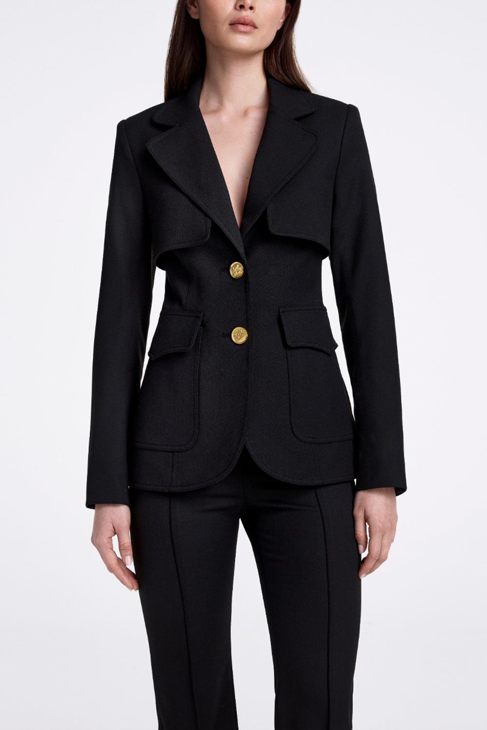 Storm Flap Blazer-DEEP BLK-4-CLOTHINGJACKETBLAZERS-SMYTHE