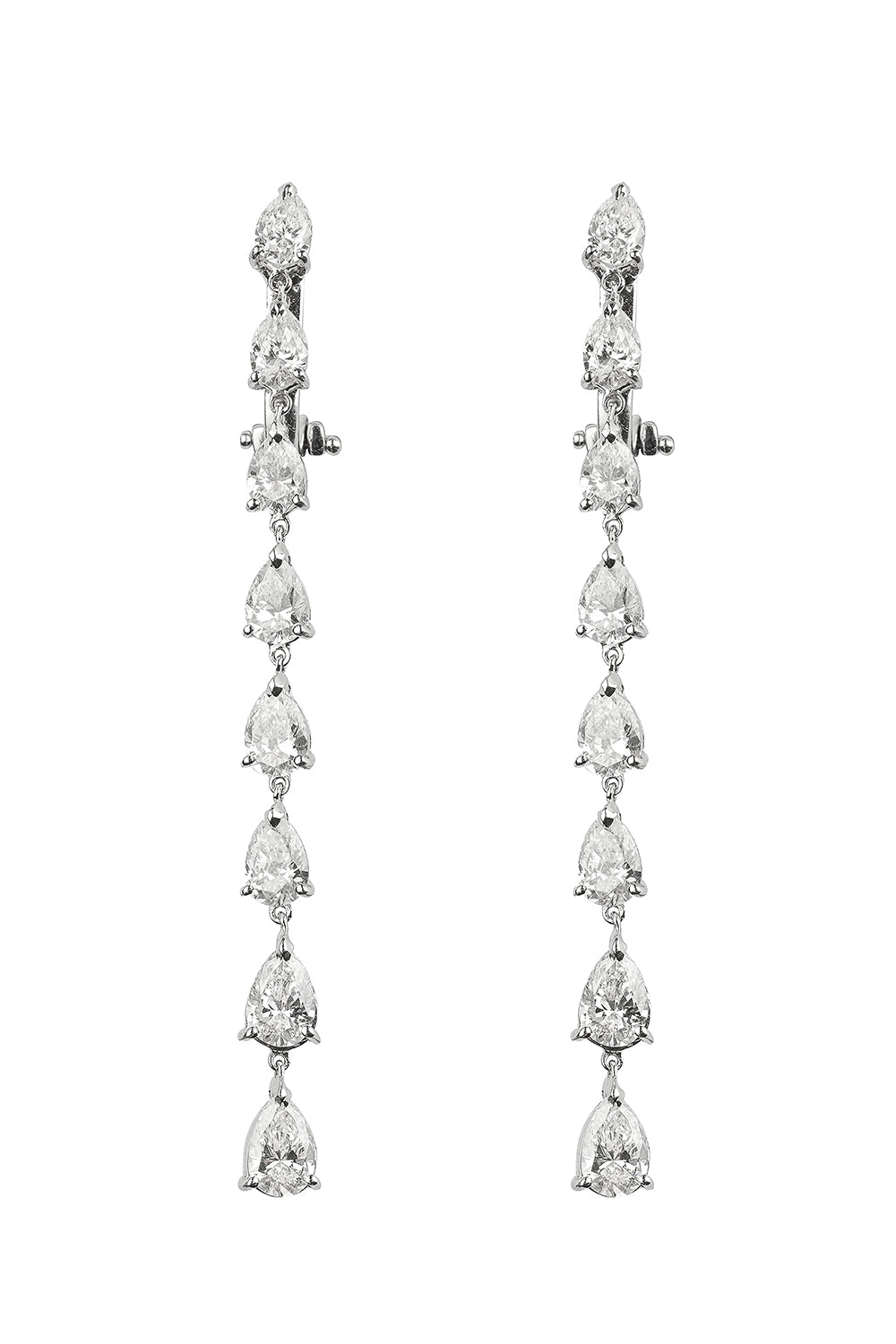 Pear Diamond Drop Earrings-WHITE GOLD-JEWELRYFINE JEWELEARRING-ZYDO
