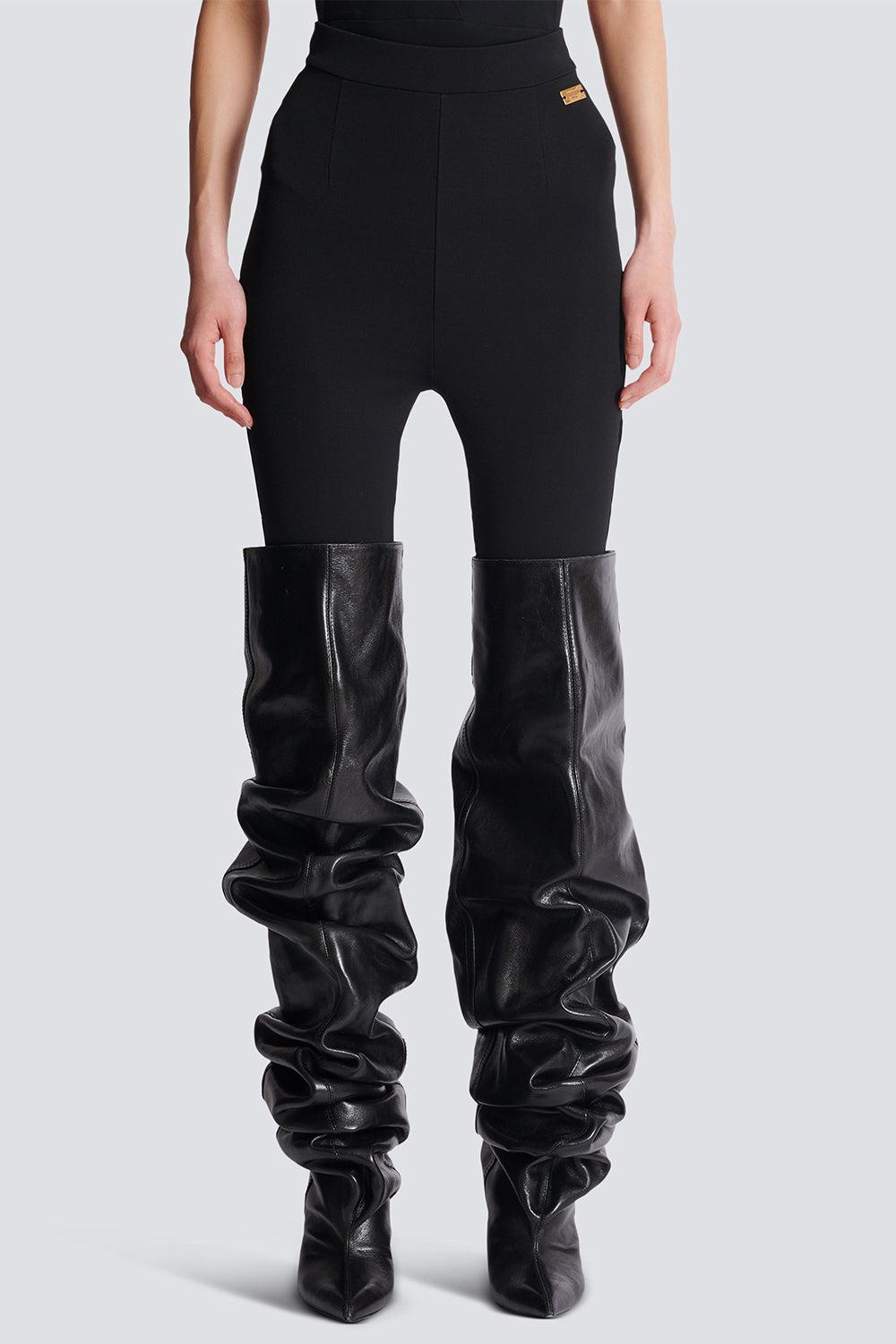 Zip Legging-NOIR-S-CLOTHINGPANTSLIM FIT-BALMAIN